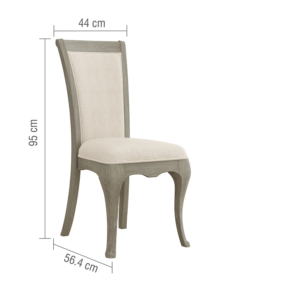 Measurements for Camille French Bedroom Chair