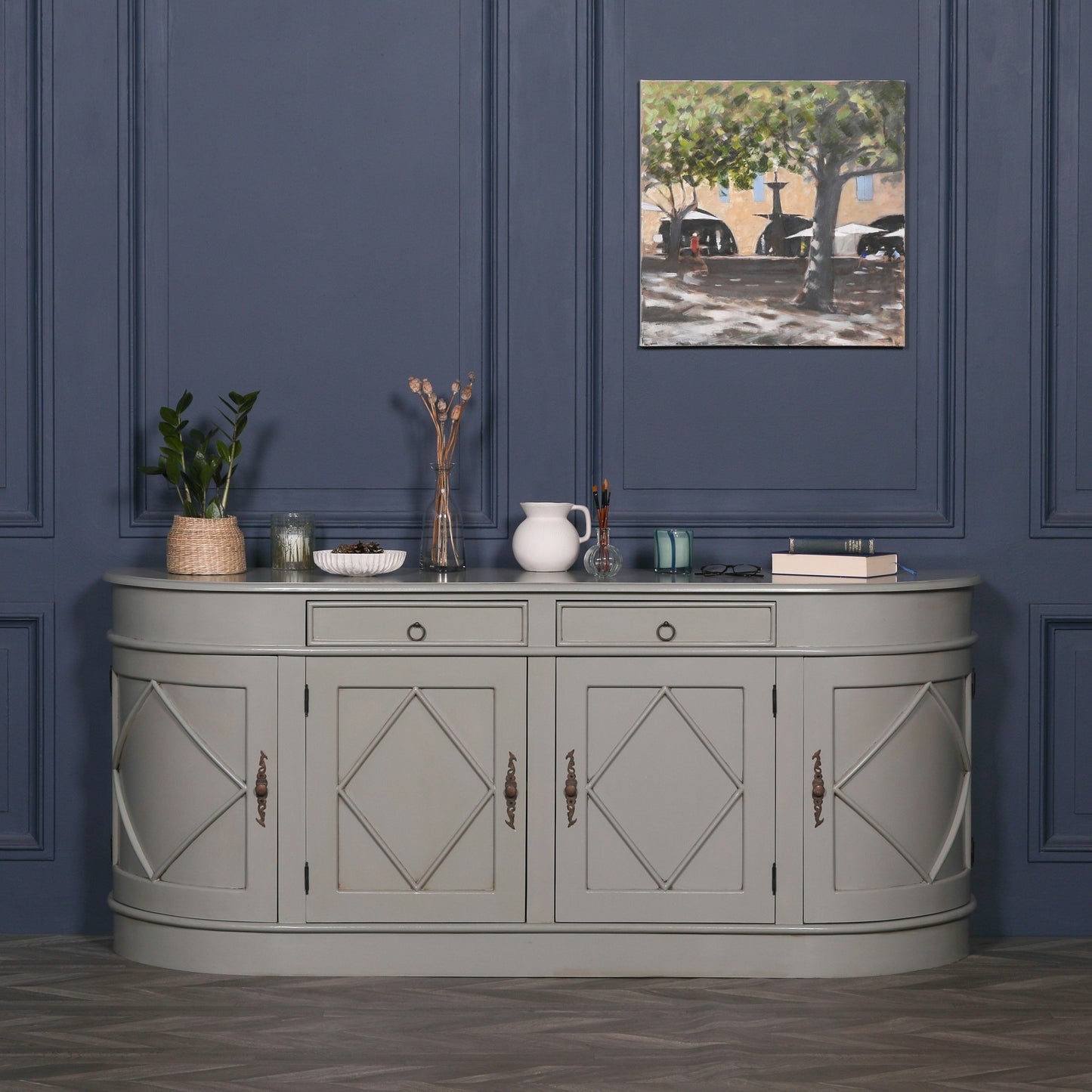 Classical Grey French Style Sideboard
