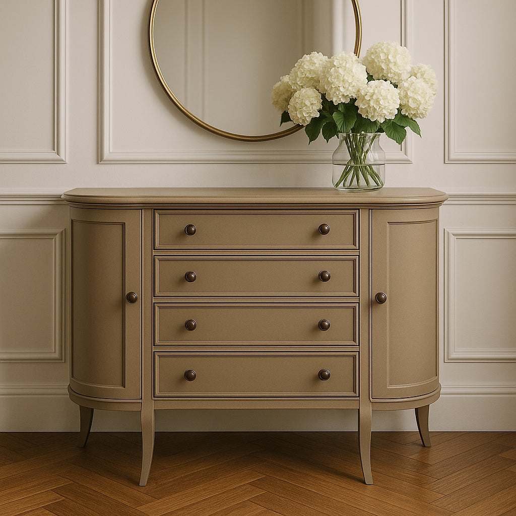 Demi Lune French Small Taupe Sideboard