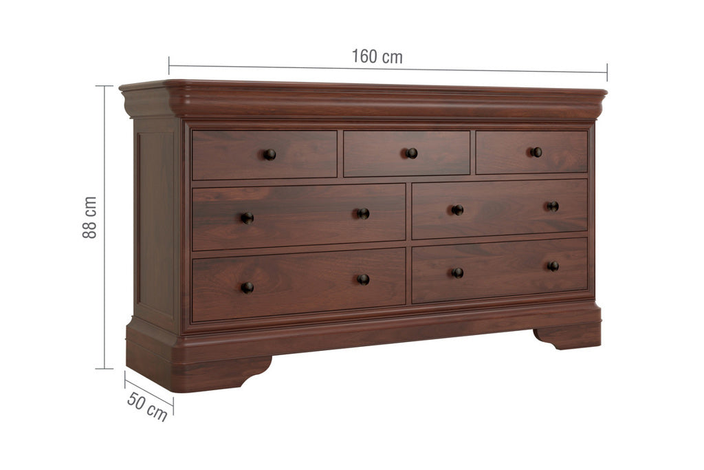 Dimensions for Antoinette Wide Sleigh Chest