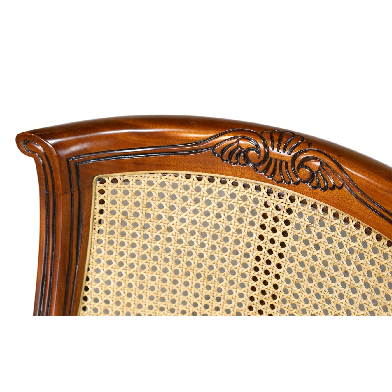 French Country Rattan Back Bedroom Chair