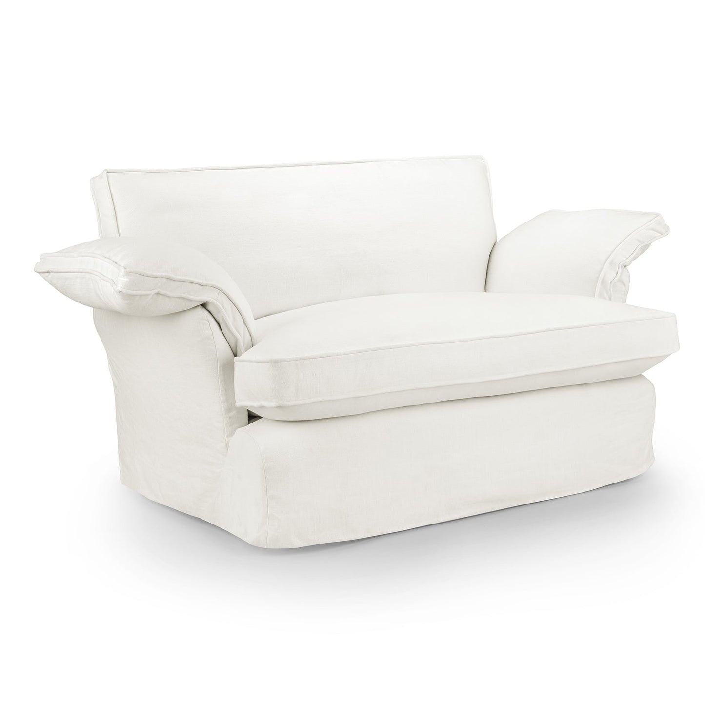 Hampton White Linen 2 Seat Sofa
