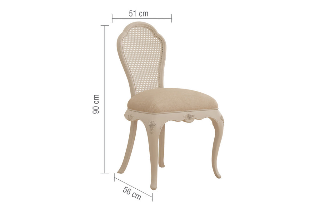 Ivory French Bedroom Chairs Dimensions