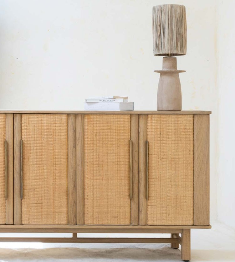 Loun Contemporary Rattan Front Sideboard