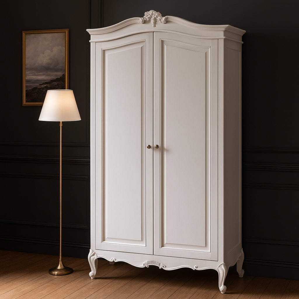 Tiffany French Antique White Wardrobe