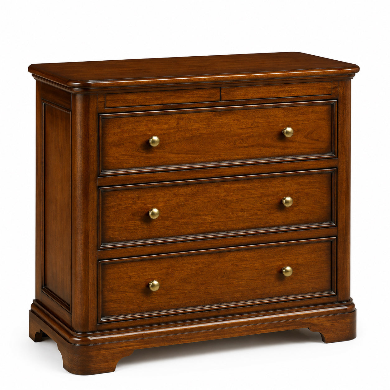 Toulouse Sleigh French 3 Drawer Chest - Mahogany