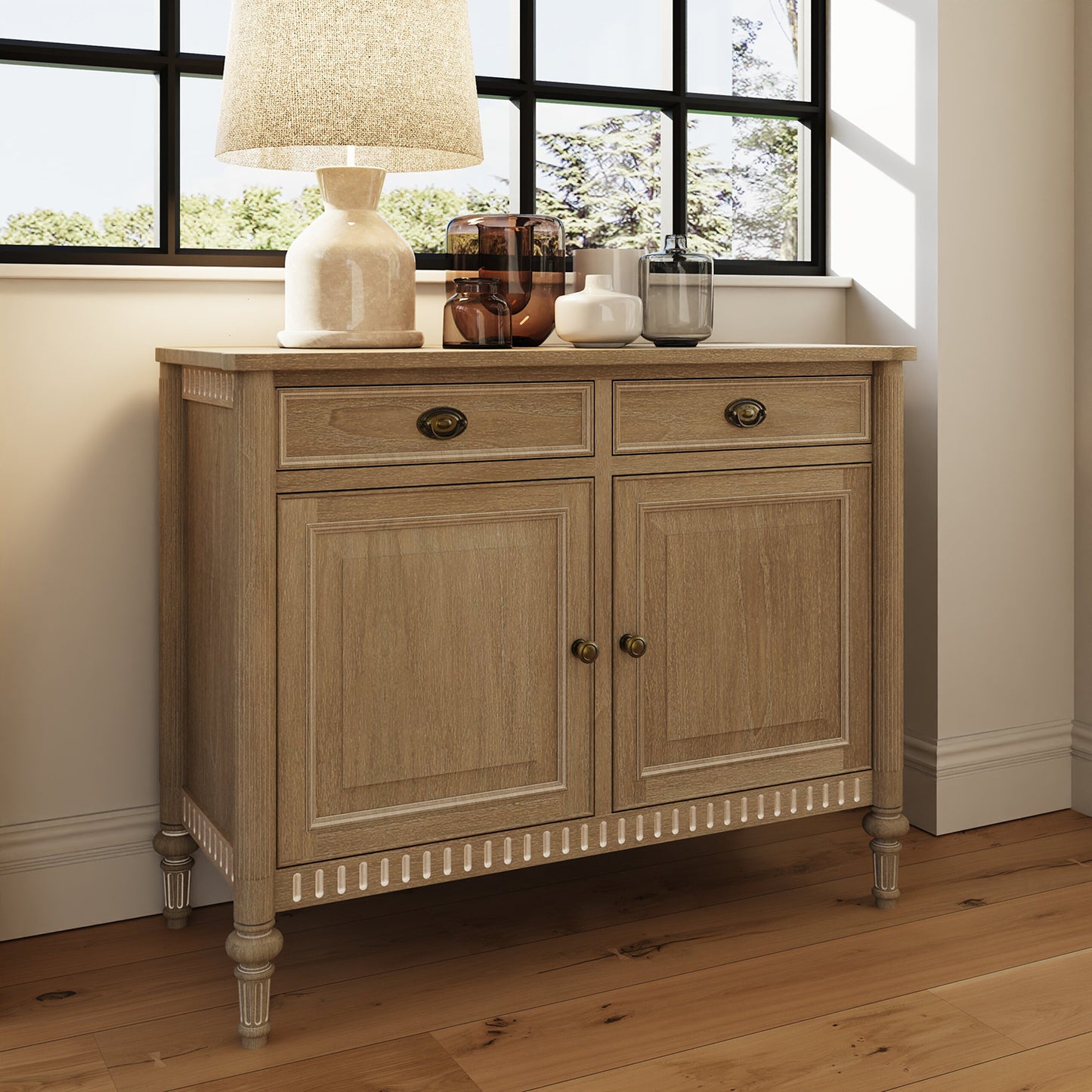 Willow Limed Wash French Small Sideboard