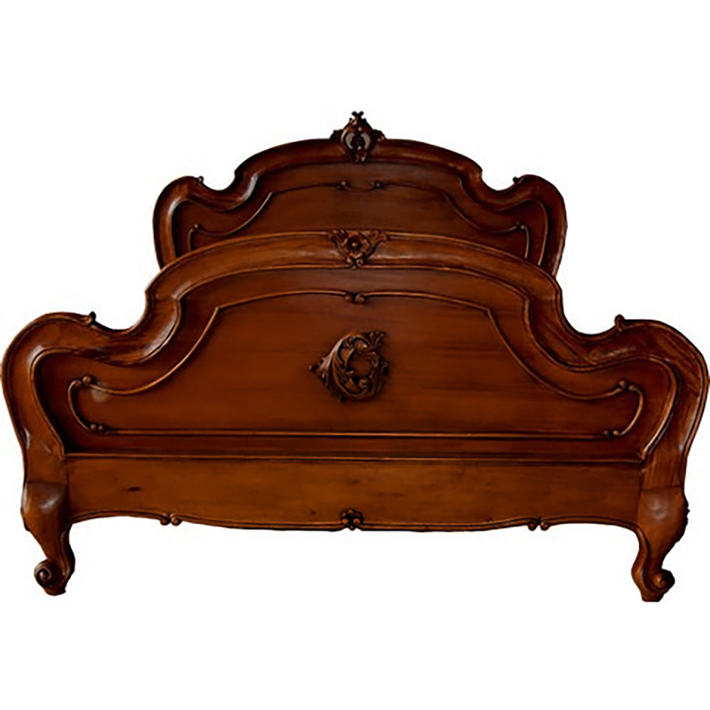 Carved Louis XV French Bed