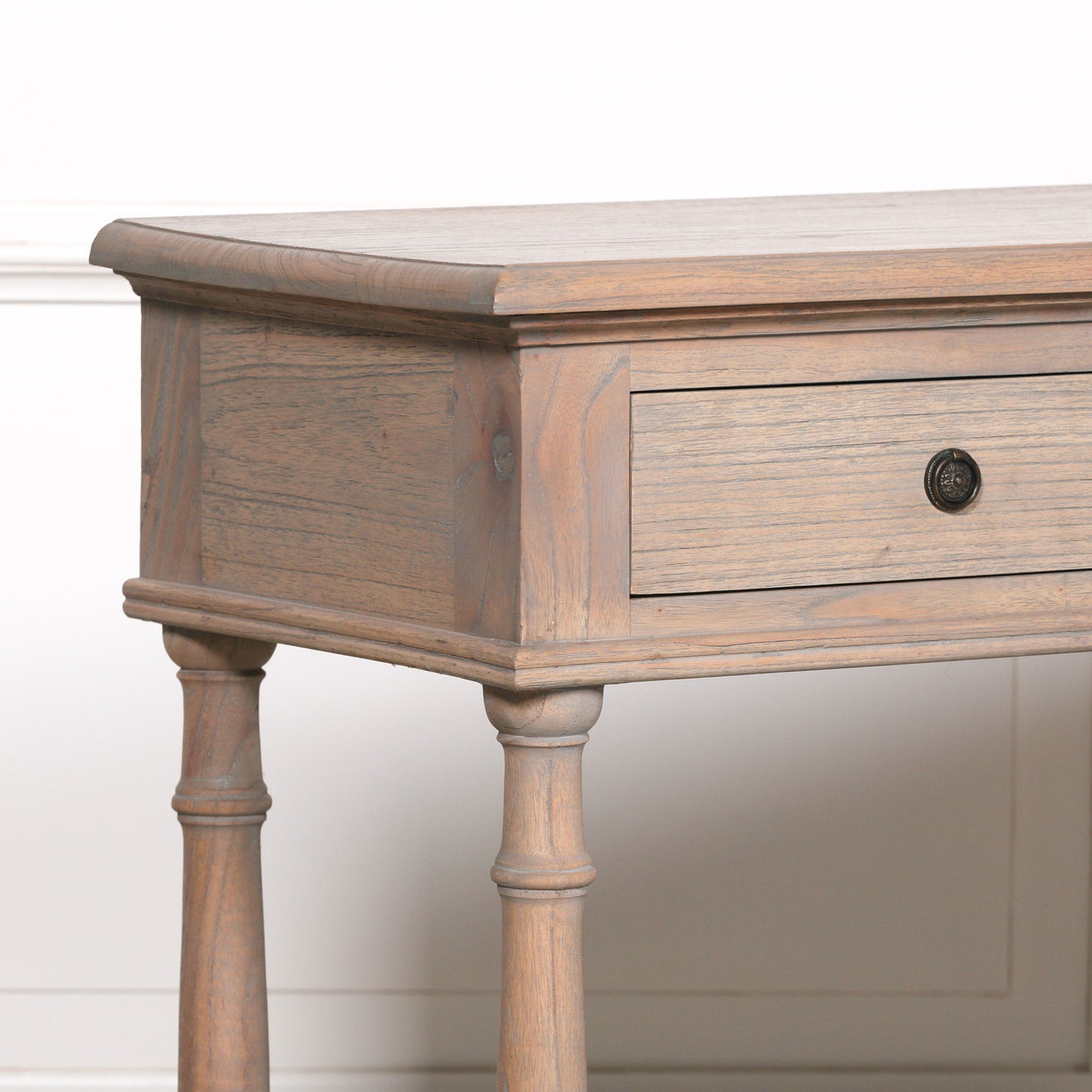 French Rustic Wooden Breakfront Console