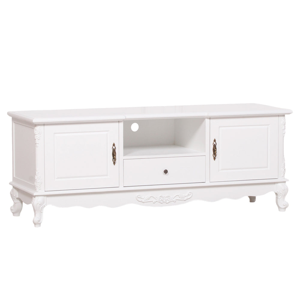 French Style White TV Cabinet