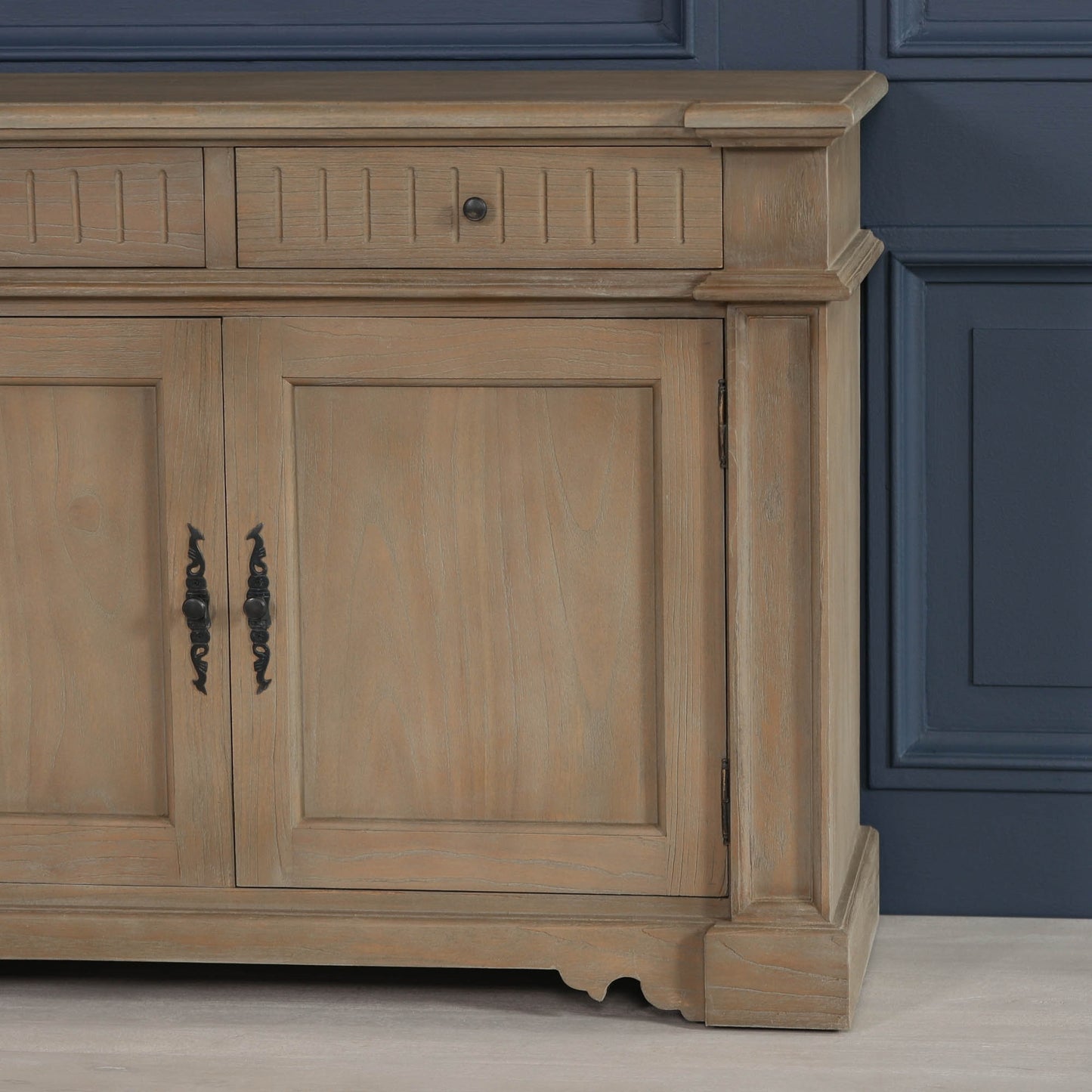 Rustic French Classical 4 Door Sideboard