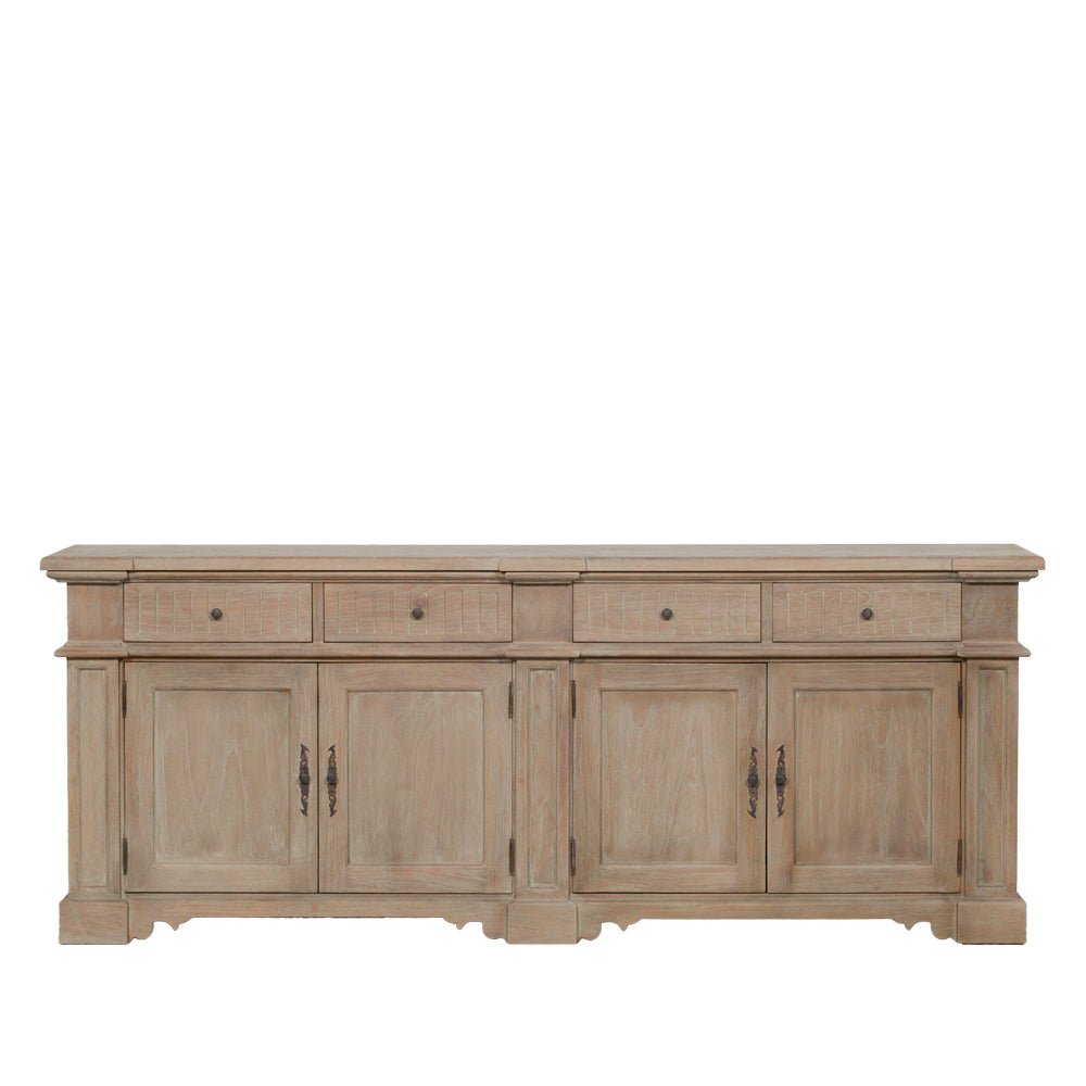 Rustic French Classical 4 Door Sideboard