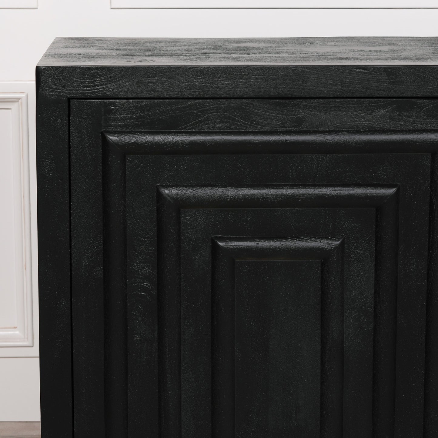 Black Contemporary 3 Door Sideboard