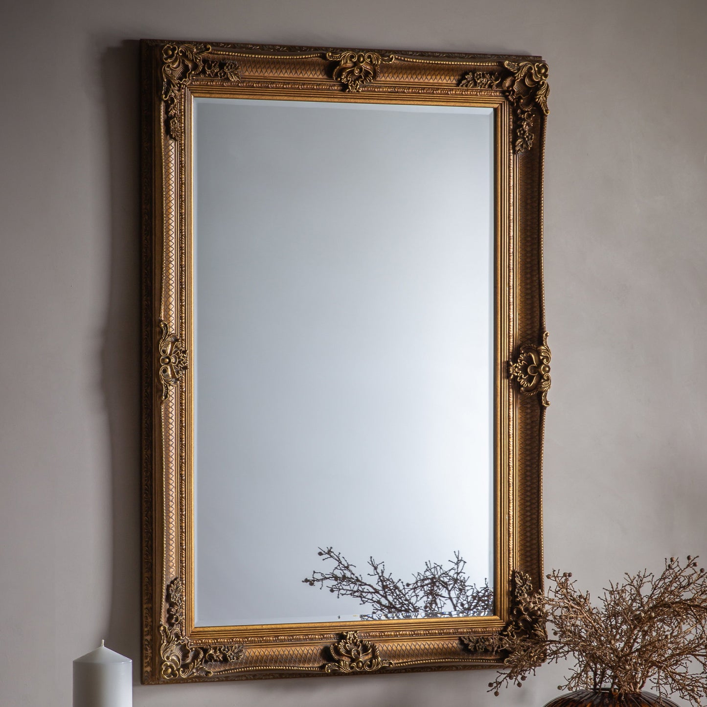 Abbey French Style Gold Wall Mirror