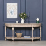 Acacia Wooden Curved French Console Table