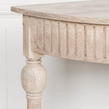Acacia Wooden Curved French Console Table