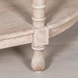 Acacia Wooden Curved French Console Table