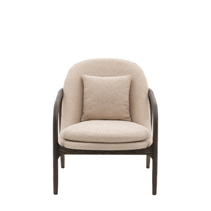 Cream Upholstered Armchair