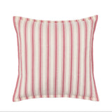 Alston Woven Stripe Cushion cranberry