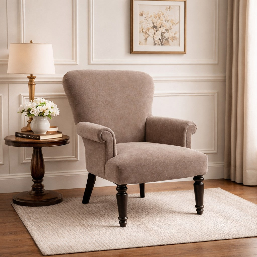 Madeline Alvar Mocha French Armchair