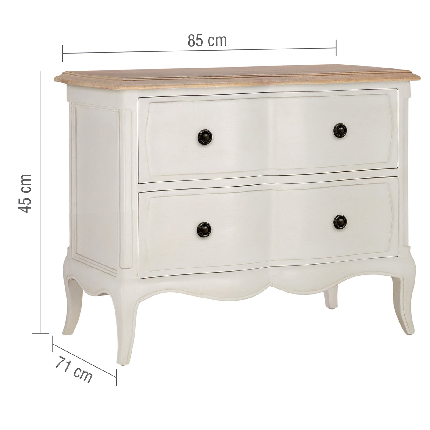 Willis Gambier Amelie French Wide Bedside Table
