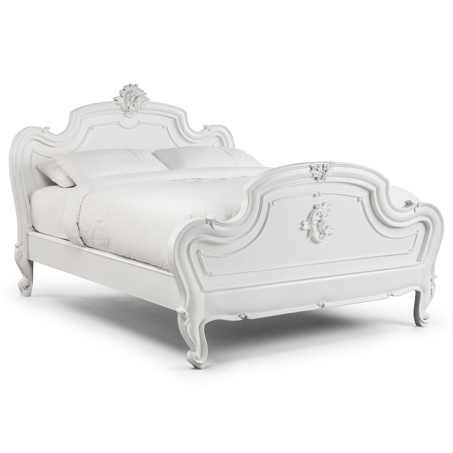 Carved Louis XV French Bed