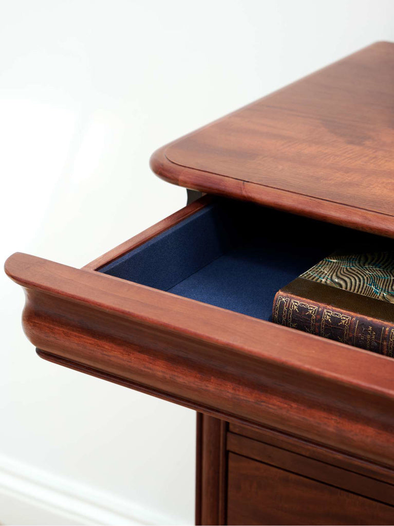 Antoinette French Sleigh 3 Drawer Chest - Internal Drawer