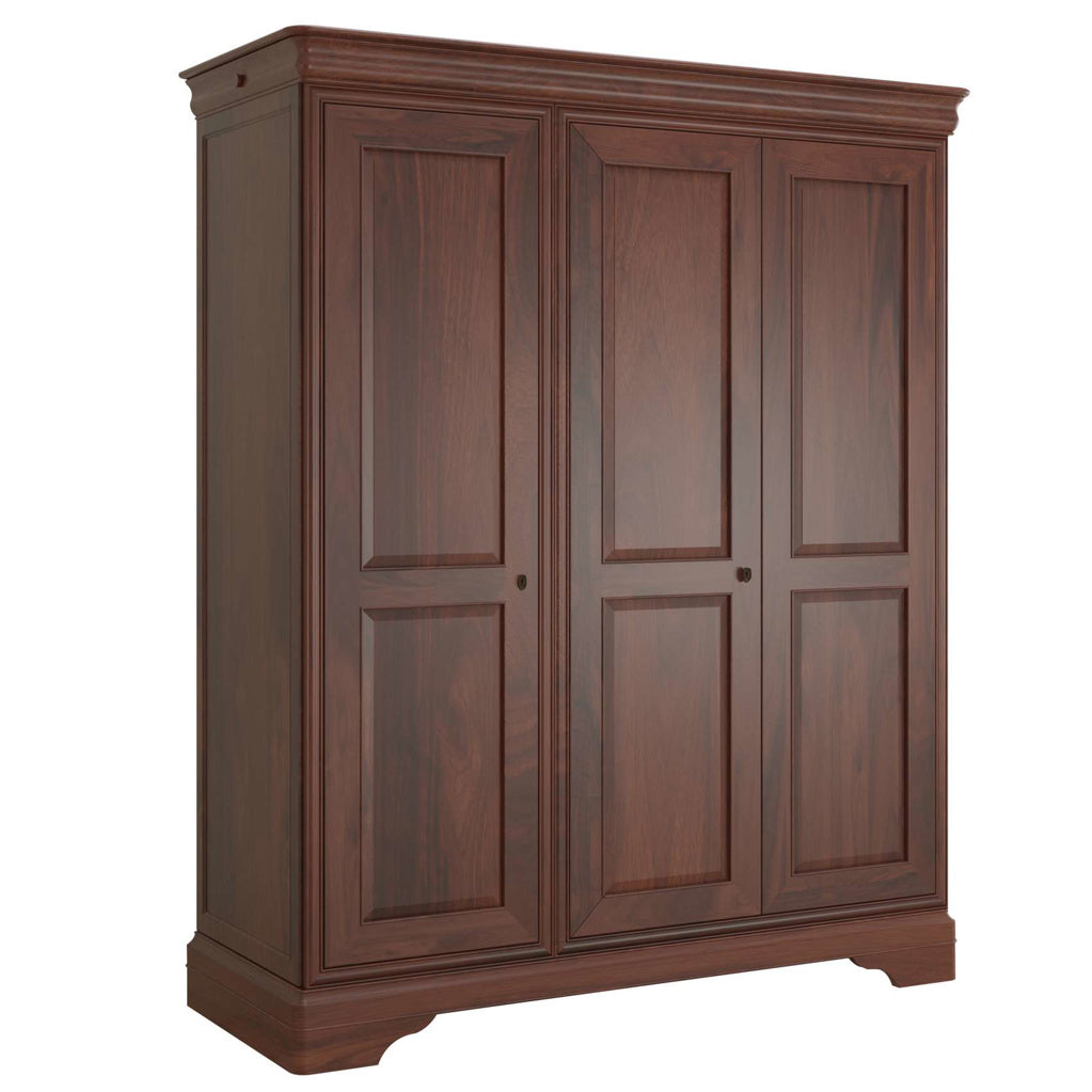 Antoinette French Sleigh Triple Wardrobe