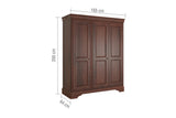 Dimensions for Antoinette French Sleigh 3 Door Wardrobe