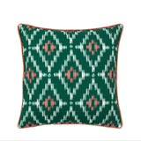 Aroha Geo Printed Cushion Green