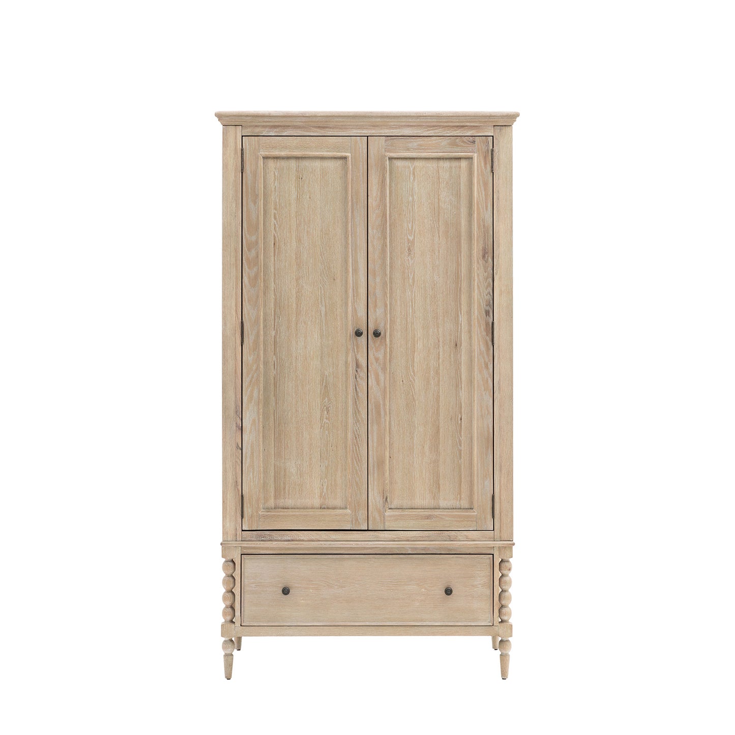 Artisan Oak French 2 Door 1 Drawer Wardrobe