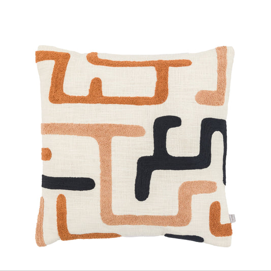 Arul Embroidered Cushion Nutmeg