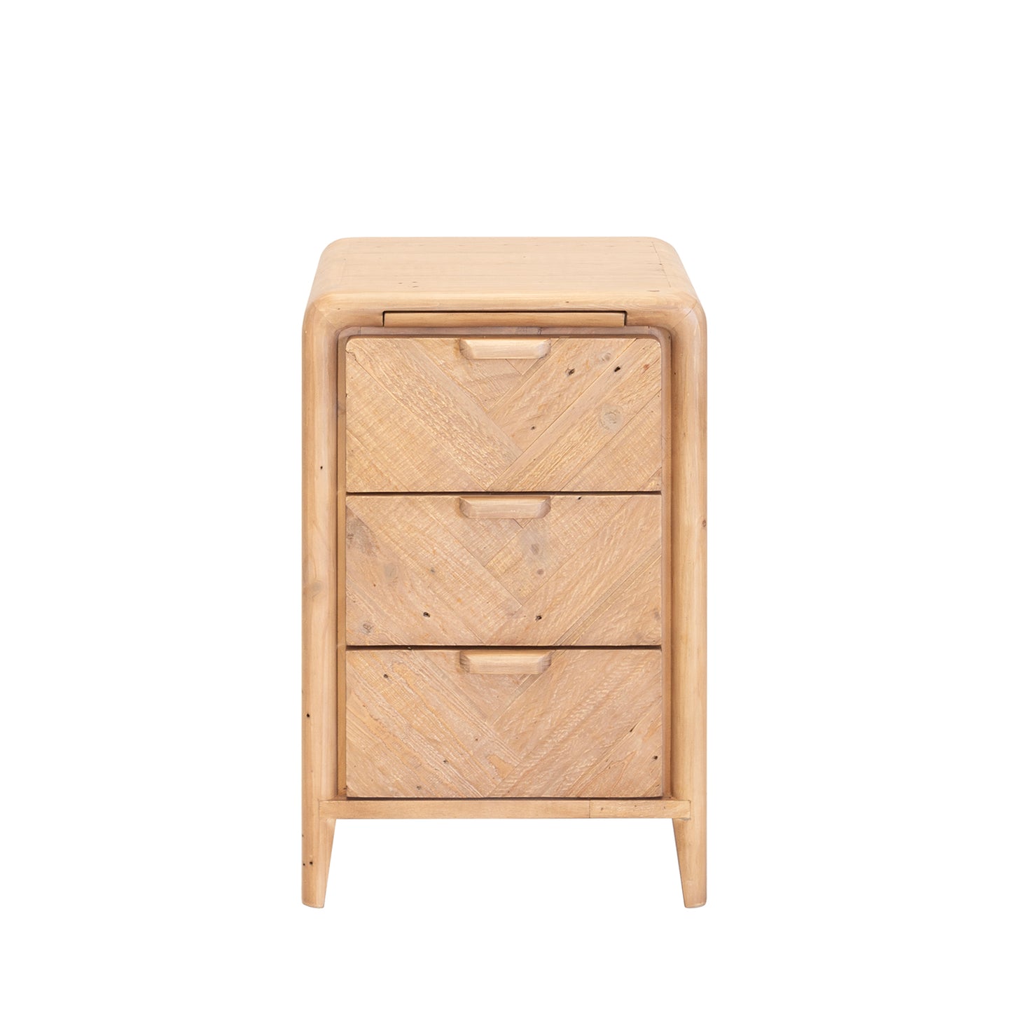 Atauro Reclaimed Small 3 Drawer French Bedside Table