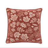 Autumn Leaf Chenille Cushion Rust