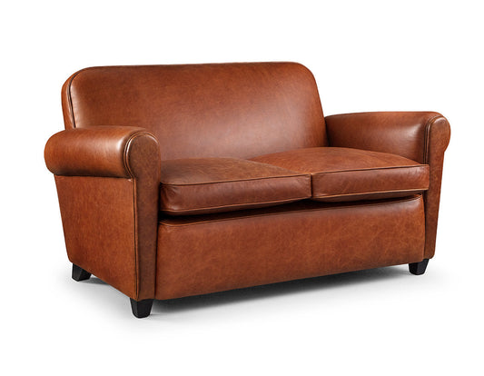 Barrington Brown Leather Club Sofa