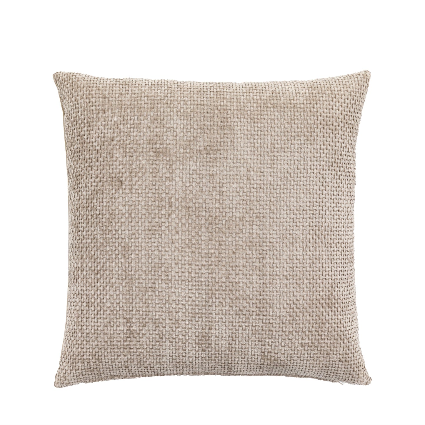Basketweave Chenille Cushion 2pk Cream