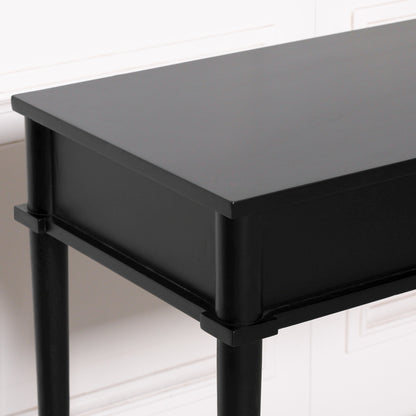 Black Painted Console Table with Drawer