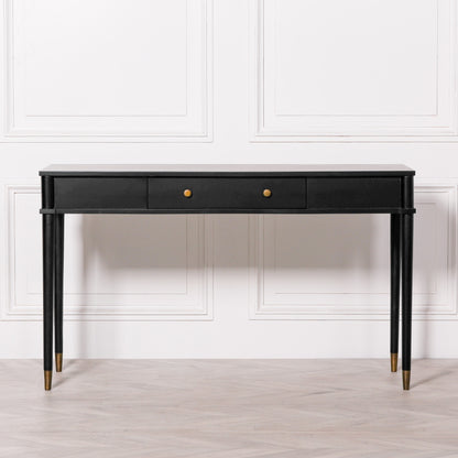 Black Painted Console Table with Drawer