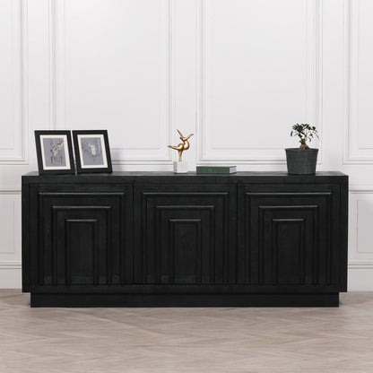 Black Contemporary 3 Door Sideboard