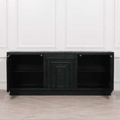 Black Contemporary 3 Door Sideboard