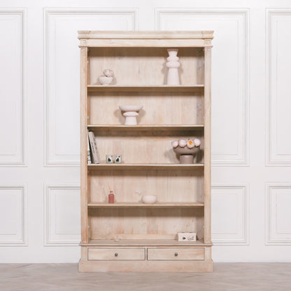 Blanche Rustic Wooden Bookcase with Drawers