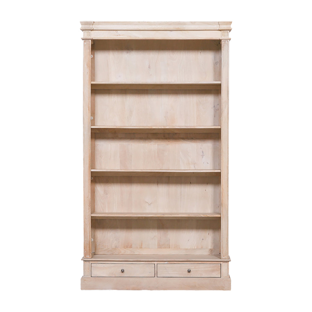 Blanche Rustic Wooden Bookcase with Drawers