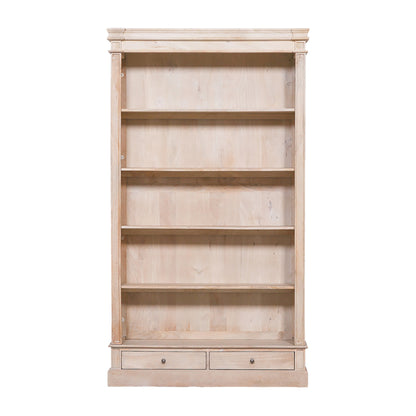 Blanche Rustic Wooden Bookcase with Drawers