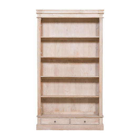 Blanche Rustic Wooden Bookcase with Drawers