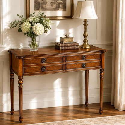 Bleinheim French Console Table with 4 Drawers