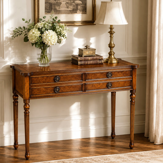Bleinheim French Console Table with 4 Drawers