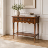 Blenheim French Hall Table with 2 Drawers - Stained