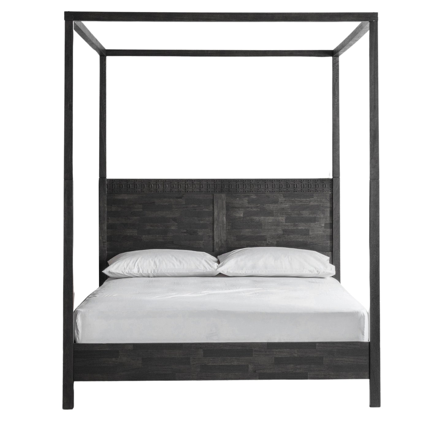 Boho 4 Poster Charcoal Bed