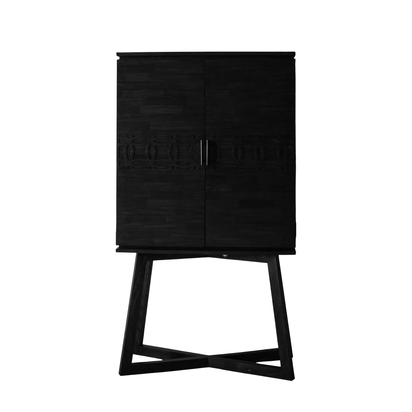 Boho Charcoal Cocktail Cabinet