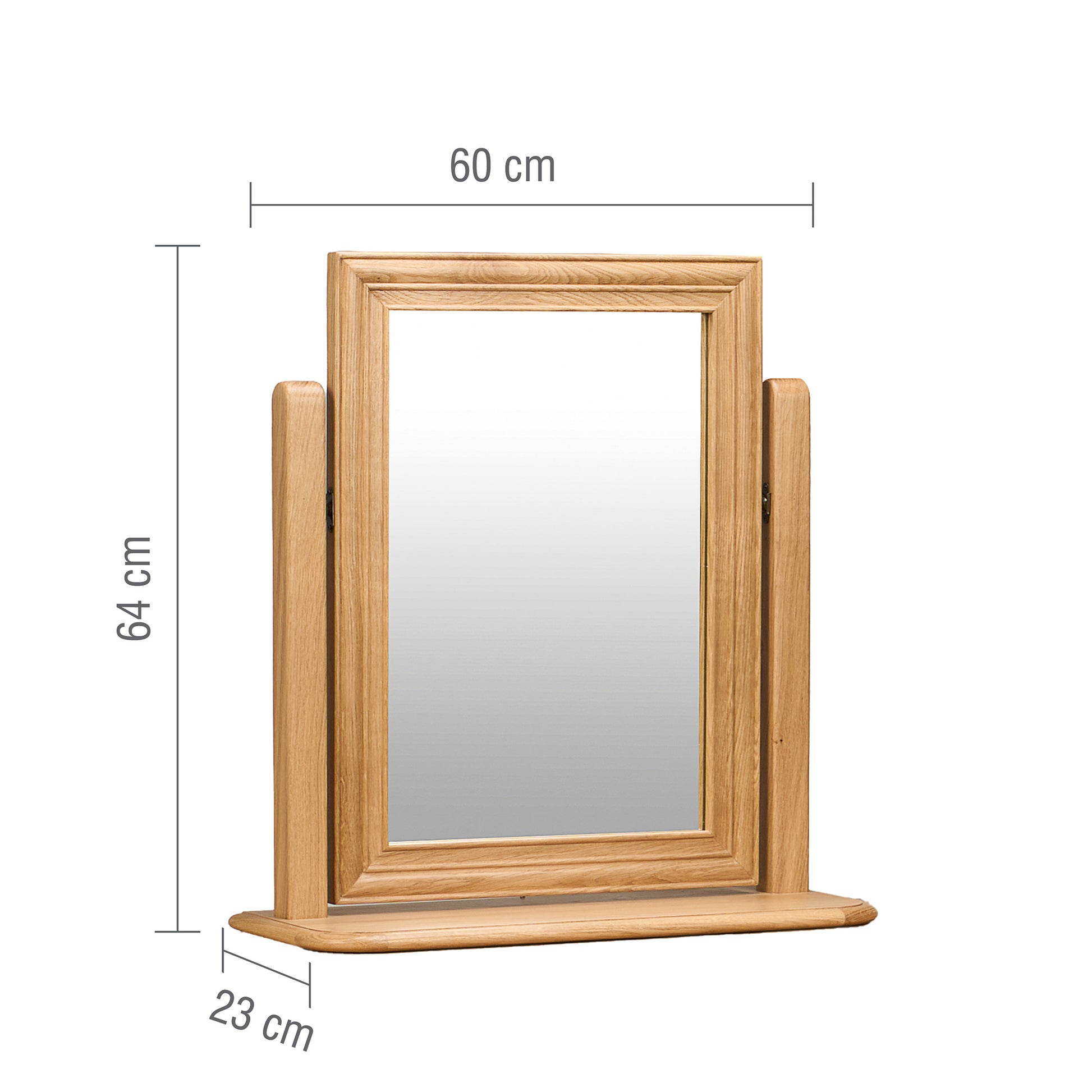 Bordeaux French Triple Mirror- Oak